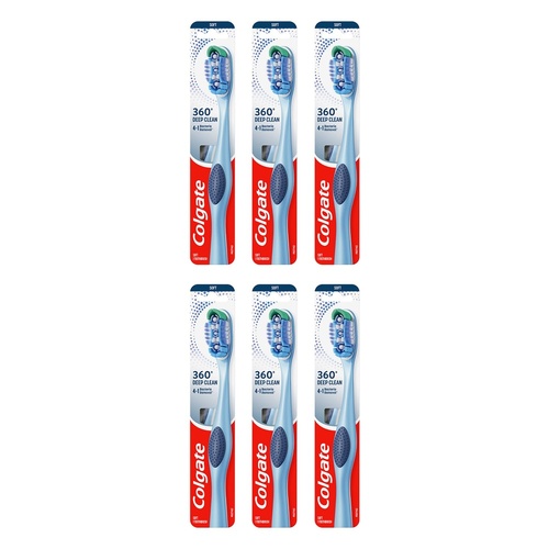Colgate 360° Whole Mouth Clean Toothbrush Soft Pack of 6