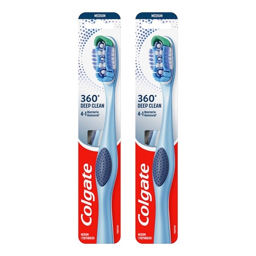 Colgate 360° Whole Mouth Clean Toothbrush Medium Pack of 2