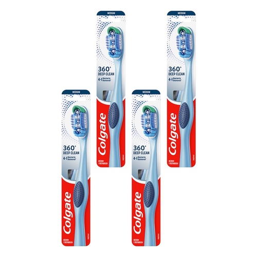 Colgate 360° Whole Mouth Clean Toothbrush Medium Pack of 4