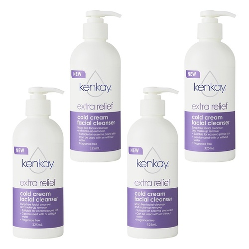 Kenkay Extra Relief Facial Cleanser 325mL Pack of 4
