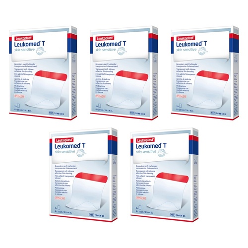 Leuko Leukomed T Sterile Transparent Film Dressing 5 Pack Bundle of 5