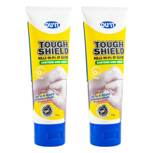 DU'IT Tough Shield Sanitising Hand Cream 75g Pack of 2
