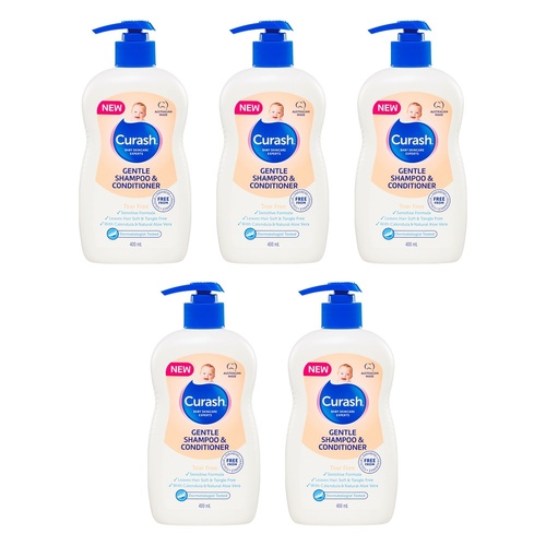 Curash Gentle Shampoo & Conditioner 400mL Pack of 5