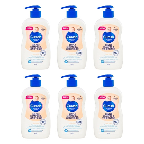 Curash Gentle Shampoo & Conditioner 400mL Pack of 6