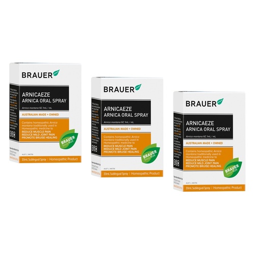 Brauer Arnicaeze Arnica Oral Spray 20mL Pack of 3