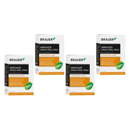 Brauer Arnicaeze Arnica Oral Spray 20mL Pack of 4