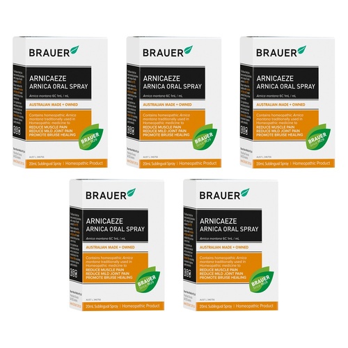 Brauer Arnicaeze Arnica Oral Spray 20mL Pack of 5