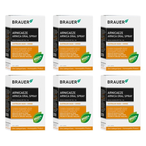 Brauer Arnicaeze Arnica Oral Spray 20mL Pack of 6