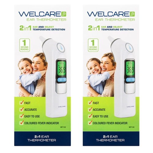 Welcare 2 in 1 Ear Thermometer Pack of 2