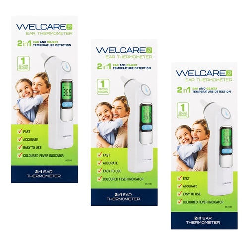 Welcare 2 in 1 Ear Thermometer Pack of 3