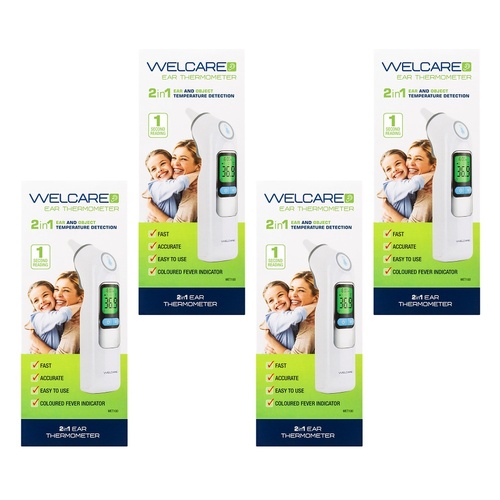 Welcare 2 in 1 Ear Thermometer Pack of 4