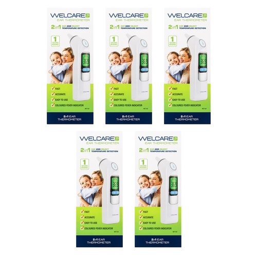 Welcare 2 in 1 Ear Thermometer Pack of 5