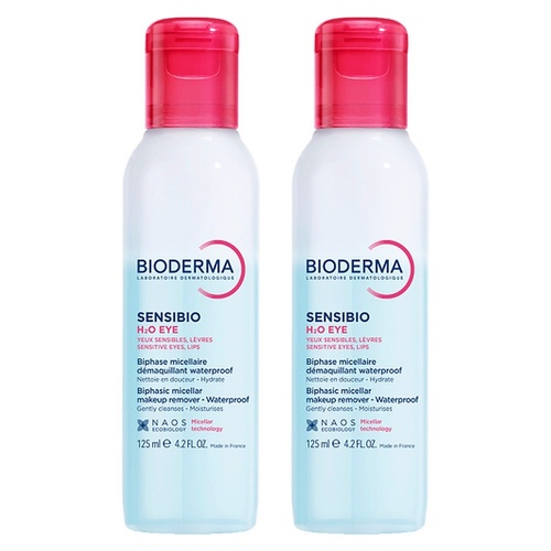 Bioderma Sensibio H2O Eye Biphase Micellar Waterproof Makeup Remover Pack of 2