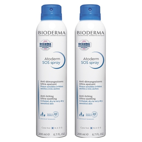 Bioderma Atoderm SOS Spray Anti-Itching Care 200mL Pack of 2