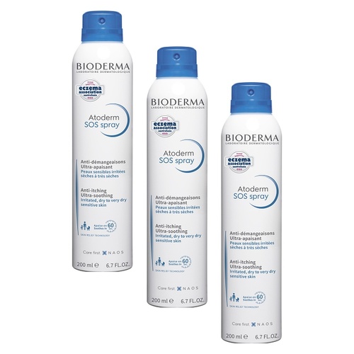 Bioderma Atoderm SOS Spray Anti-Itching Care 200mL Pack of 3