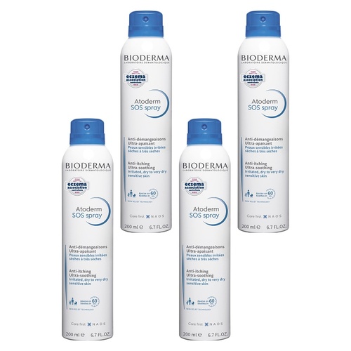 Bioderma Atoderm SOS Spray Anti-Itching Care 200mL Pack of 4
