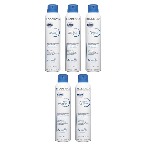 Bioderma Atoderm SOS Spray Anti-Itching Care 200mL Pack of 5
