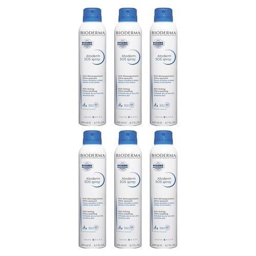 Bioderma Atoderm SOS Spray Anti-Itching Care 200mL Pack of 6