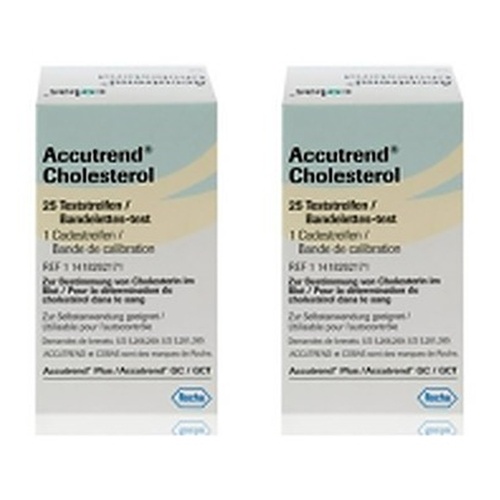 Accutrend Cholesterol Strips 25 Pack Bundle of 2