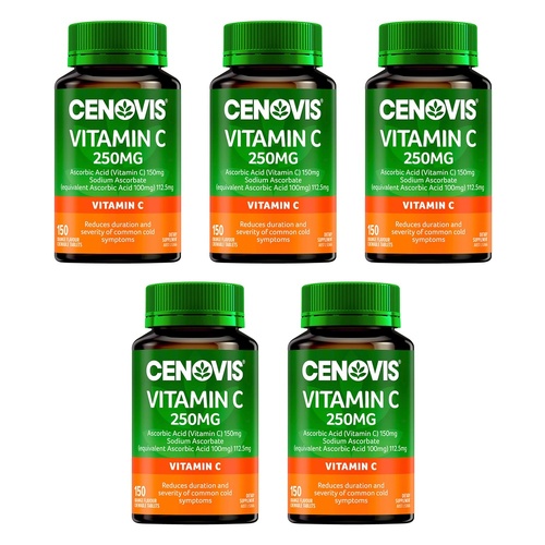 Cenovis Vitamin C 250mg 150 Tablets Pack of 5