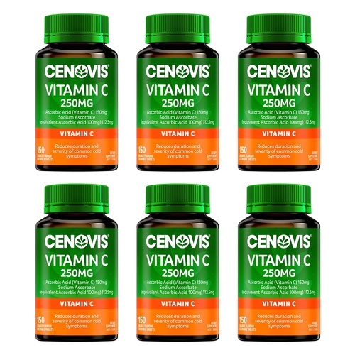 Cenovis Vitamin C 250mg 150 Tablets Pack of 6