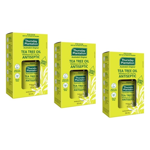 Thursday Plantation Tea Tree Oil 50mL Pack of 3