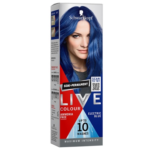 Schwarzkopf LIVE Colour Ultra Brights Electric Blue Semi-Permanent 75mL