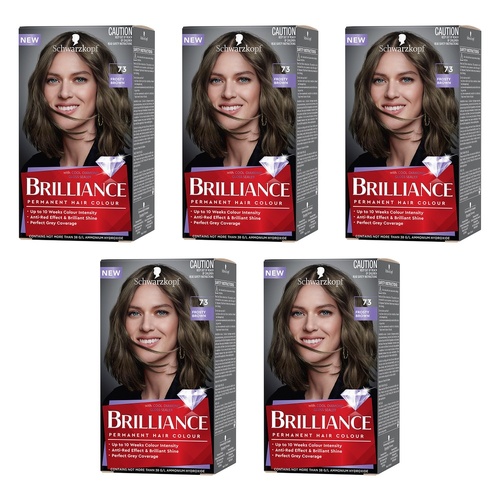 Schwarzkopf Brilliance Cool Browns 73 Frosty Brown x 3 Bundle of 5