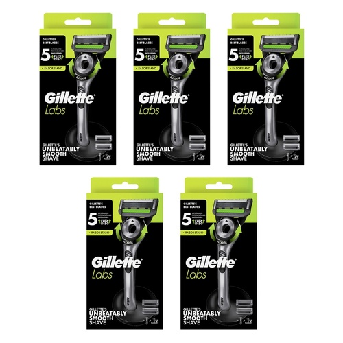 Gillette Labs Razor with Exfoliating Bar Pack of 5