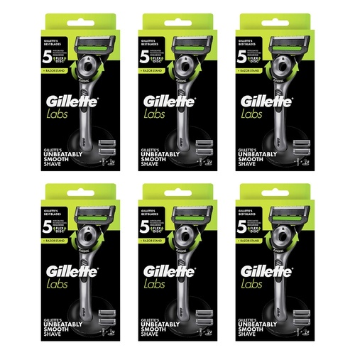Gillette Labs Razor with Exfoliating Bar Pack of 6