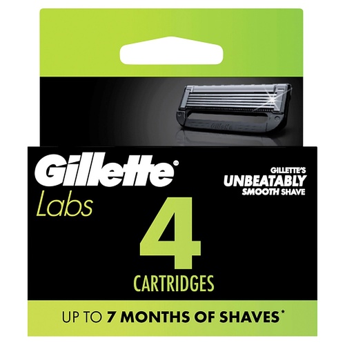 Gillette Labs Razor Blade Refill Cartridges, 4 Pack
