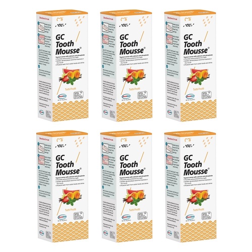 GC Tooth Mousse Tutti Frutti 40g Pack of 6