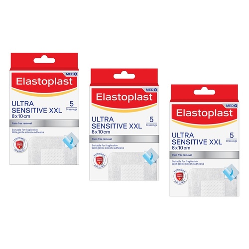 Elastoplast Ultra Sensitive XXL Dressings Pack of 3