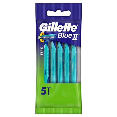 Gillette Blue II Plus Disposable Razor, 5 Pack