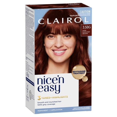 Clairol Nice 'N Easy 3.5BG Natural Dark Burgundy Permanent Hair Colour