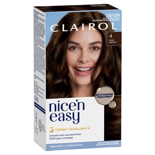 Clairol Nice 'N Easy 4 Natural Dark Brown Permanent Hair Colour