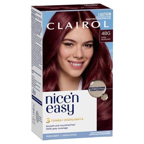 Clairol Nice 'N Easy 4BG Burgundy Permanent Hair Colour