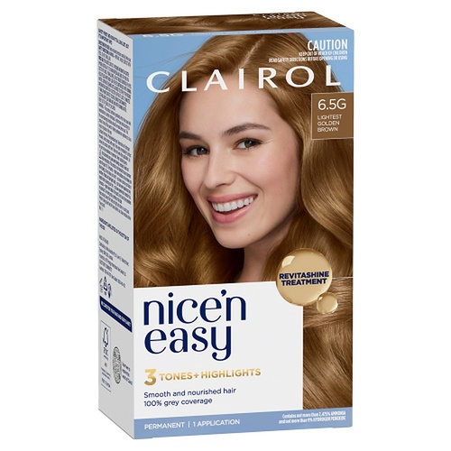 Clairol Nice 'N Easy 6.5G Light Golden Brown Permanent Hair Colour