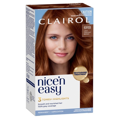 Clairol Nice 'N Easy 6RB Light Chestnut Brown Permanent Hair Colour