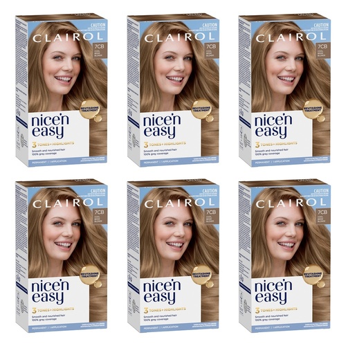 Clairol Nice 'N Easy 7CB Dark Champagne Blonde Permanent Hair Colour Pack of 6