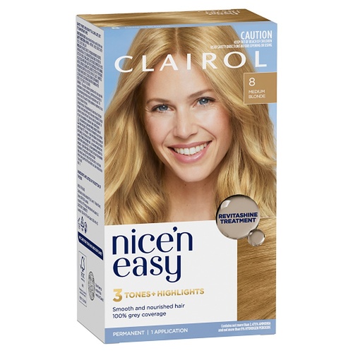 Clairol Nice 'N Easy 8 Natural Medium Blonde Permanent Hair Colour