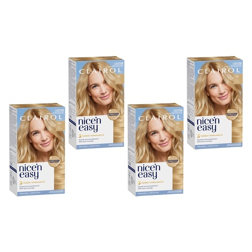 Clairol Nice 'N Easy 9B Light Beige Blonde Permanent Hair Colour Pack of 4