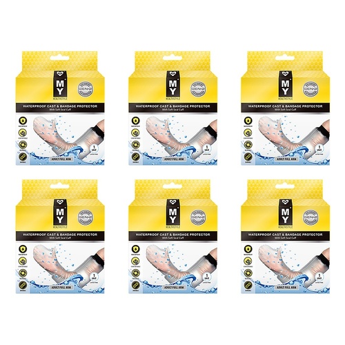 MY Waterproof Cast & Bandage Protector Adult Full Arm Pack of 6