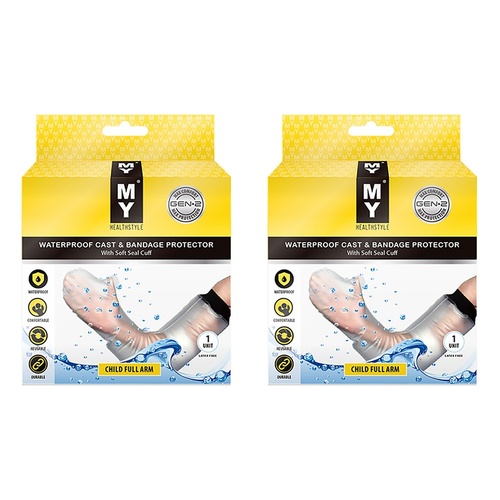 MY Waterproof Cast & Bandage Protector Child Full Arm Pack of 2