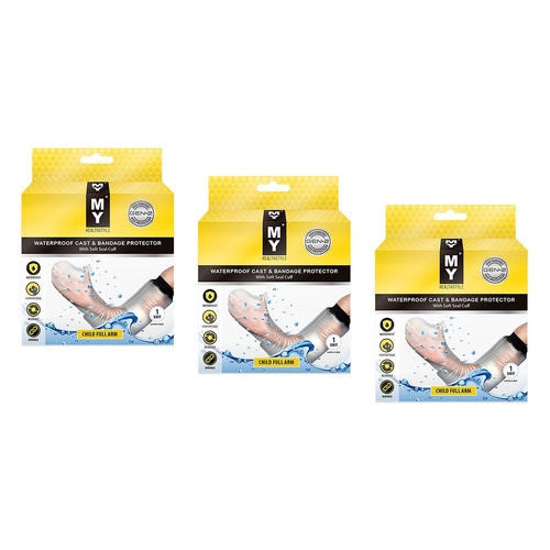 MY Waterproof Cast & Bandage Protector Child Full Arm Pack of 3