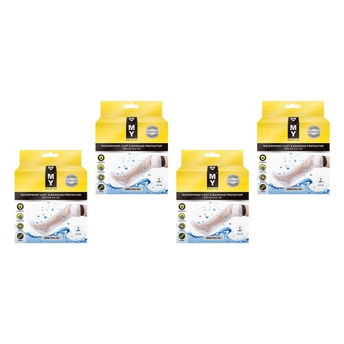 MY Waterproof Cast & Bandage Protector Adult Full Leg Pack of 4