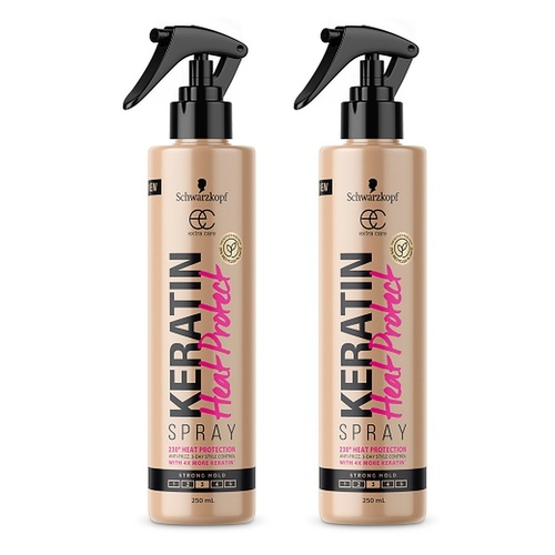 Schwarzkopf Extra Care Keratin Heat Protect Spray 250mL Pack of 2