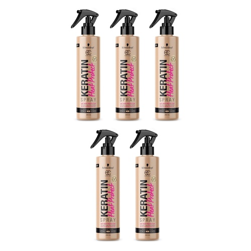 Schwarzkopf Extra Care Keratin Heat Protect Spray 250mL Pack of 5