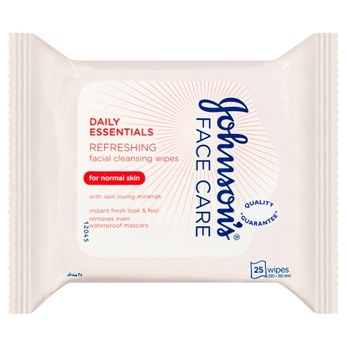 Johnson's Face Care Refreshing Cleansing Wipes for Normal Skin 25 Wipes