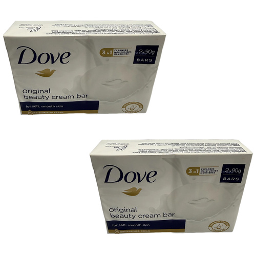 Dove Beauty Cream Bar Original 2 x 90g Twin Pack Moisturising Soap